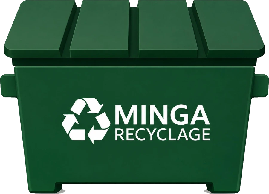 Groene afzetcontainer van Minga Recyclage